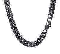 PROSTEEL Collar hombre de plata tono cadena miami cubana plataeado cadena hiphop Cadena Hombre curb cuba Chain Collar de Aleación Plateado 6mm