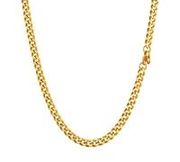 PROSTEEL Collar Hombre de Plata Tono Cadena Miami Cubana plataeado Cadena Hiphop Cadena Hombre Curb Cuba Chain Collar de Aleación Plateado 4.5mm