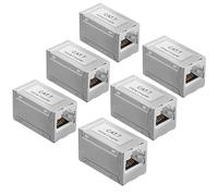 Proster Adaptador RJ45 Hembra a Hembra10Gbps/600MHz 6PCS Conector de Extensión LAN de Alta Velocidad Conector Ethernet para Cat7, Cat6a, Cat6, Cat5e