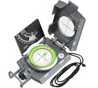 Proster Brújula Militar Profesional Impermeable IP65 con Clinómetro, Escala Fluorescente Nocturna, Lente de Aumento, Bolsa de Transporte - para Senderismo, Camping, Montañismo, Supervivencia y Outdoor