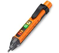 Proster Detector de Voltaje sin Contacto 12-1000V/48V-1000 Probador de Voltaje con Sensibilidad Ajustable Tester de Voltaje AC con Alarma y Linterna LED para Identificar Fase y Neutro