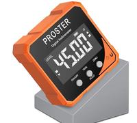 Proster Inclinómetro Digital con 4 Lados Magnéticos Nivel Digital 4x90° con Pantalla LCD VA IP54 Impermeable Buscador de Ángulo Digital para Carpintería Trabajos en Madera