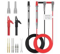 Proster Juego Completo de Cables para Multímetro Cables para Multímetro Profesional con Sondas Intercambiables, Pinzas Cocodrilo y Accesorios para Pruebas Eléctricas, y Diagnóstico Automotriz
