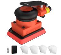 Proster Lijadora Orbital Neumática 12000 RPM Lijadora Rotorbital con 20 Papeles de Lija y Control de Velocidad Variable para Carrocerías, Madera y Acabados Metálicos