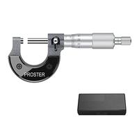 Proster Micrómetro Exterior Preciso Calibrador Herramienta de Medición de Diámetro Exterior Micrómetro de 0-25mm Graduación de 0.01mm para Talleres Mecánicos y Automóvil