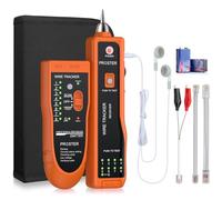 Proster Probador de Cable de Red XQ 350 - Rastreador de Cables LAN Ethernet RJ45 RJ11 BNC, Probador de Continuidad y Cortocircuitos con Auriculares Alta Sensibilidad para Teléfono, Red y TV