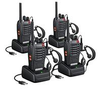 Proster Walkies Talkies Recargables 4PCS Walkie Talkie Profesional Walky Talky 16 Canales de Larga Distancia con Pinganillos,Linterna LED, VOX Función para Adultos y Niños