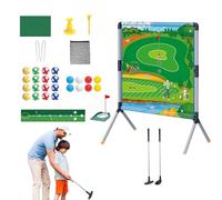 Proswing Golf Play - Juego de golf Proswing Home al aire libre, material de franela de polipropileno duradero de 98 x 74 x 50 cm, juego completo que incluye pelotas de club, colchonetas, banderas