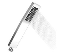 prota Alcachofa de Ducha de Mano, Cabezal de Ducha de Mano Totalmente, Alta Presión Mango Ducha Boquillas de Silicona Antical Plateado Ducha Alcachofa Ducha Cromo Cuadrada para El Baño de Casa