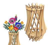 prota Jarrón Puzzle de Madera Jarrón para Flores, Florero de Madera para Ramo, Juego de Construcción de Florero para Flores Artificiales Flores Secas y Amantes de Las Flores