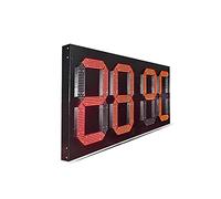 Protable - Temporizador de gimnasio de 12 pulgadas, color rojo, resistente a la lluvia, formato 8.88, 9/10, señal LED para gasolinera, estación de gas, precio de aceite, visualización de precio
