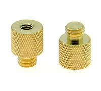 PROtastic® Adaptador de tornillo de cámara macho de 0,63 cm hembra > 3/8 pulgadas para soportes y trípodes, etc. *** 2 unidades ***
