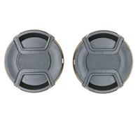 Protastic - Tapas para Objetivo (58 mm, 2 Unidades), con Resorte, no se caerán Compatible con Nikon, Canon, Pentax, etc. LC-58 E-58 O-LC58 Negro Adaptador de Cable