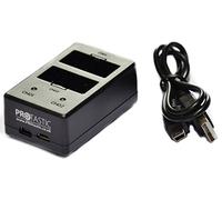 PROtastic® USB Dual Cargador de Batería Compatible con GoPro Hero3 y Hero3+ & Bolsa Gratis