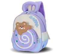 PROTAURI Mochila Infantil Niñas con Correa Torácica, 1-5 Años, Mochila Guardería con Cintas Reflectantes, Mochila Bebé Pequeña Impermeable y Ligera, Morado