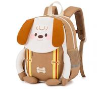 PROTAURI Mochila Infantil Niñas Niños con Correa Torácica, Mochila Guardería Reflectante e Impermeable, Mochila Bebé Pequeña Transpirable y Gran Capacidad 2-6 años, 11.1L, Caqui