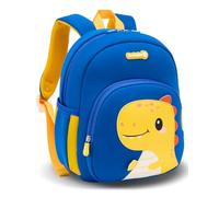 PROTAURI Mochila Infantil Niño 2-5 Años 10.8L, Azul Real Dino | correa pectoral reflectante impermeable transpirable ergonómico Dinosaurio 3D