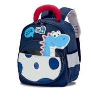 PROTAURI Mochila Infantil Niño 2-6 Años 11L Dino, Azul | correa pectoral reflectante impermeable ligero transpirable ergonómico DIN A4 Dinosaurio 3D
