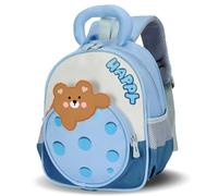 PROTAURI Mochila Infantil Niños con Correa Torácica, 1-5 Años, Mochila Guardería con Cintas Reflectantes, Mochila Bebé Pequeña Impermeable y Ligera, Azul