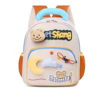 PROTAURI Mochila Infantil para Niño, Mochila Guardería con Correa Para el Pecho, Mochila Bebé Pequeña Repelente al Agua y Ligera, 1-4 Años, Naranja