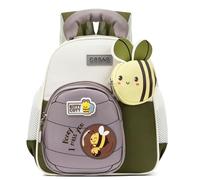 PROTAURI Mochila Infantil para Niño, Mochila Guardería con Correa Para el Pecho, Mochila Bebé Pequeña Repelente al Agua y Ligera, 2-5 Años, Verde