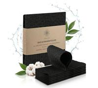 Protea Juego de 6 paños de cocina ecológicos y paños de cocina compostables, paños de esponja ecológicos, paños de limpieza sostenibles, 100% biodegradables, fabricados en Alemania (negro)