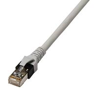 PROTEC 05300576 1PROT - Cable de pares trenzados (sin halógenos, cat. 6A-ISO 4P26 S/FTP, 2 conectores RJ45, 10 m), color gris