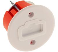 Protec, caja de conexiones para pared hueca sin caja de aire, Ø67 mm, gris/rojo, profundidad 40 mm, polipropileno, 4 entradas Ø16/20/25 mm, collar 91 x 91 mm, membranas SEBS, estándar RE2020