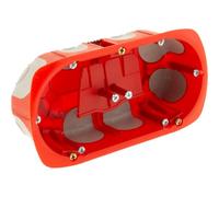 Protec Caja de empotrar, Airbox Multimat de 5 vías P40 mm, gris/rojo, Ø16/20/25 mm, polipropileno, norma NF EN 60670-1:2005, RE2020, temperatura de -15 °C a +60 °C, divisiones de 10-23 mm