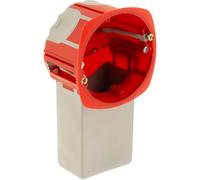 Protec, caja de empotrar micromódulo No Airbox 1 poste P47mm, gris y rojo, entradas Ø16/20/25 mm, distancia entre ejes 71 mm, polipropileno, membranas SEBS, norma NF EN 60670-1:2005, especial RE2020