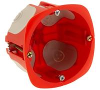 Protec, caja de empotrar No Airbox Multimat 1 Estación P40mm, gris/rojo, paquete de 10, polipropileno, entradas Ø16/20/25mm, norma NF EN 60670-1:2005, RE2020, divisiones 10-23mm
