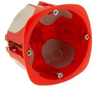 PROTEC, caja de empotrar No Airbox Multimat P40mm, gris/rojo, 4 entradas Ø16/20/25mm, norma NF EN 60670-1:2005, RE2020, polipropileno, SEBS, temperatura -15°C a +60°C, divisiones 10-23mm