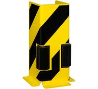 Protección antichoque con rodillos guía para estanterías Black Bull, perfil en U