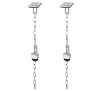Protección anticorrosiva ABUS GS40, protección para rejillas de sótano y focos de luz de plástico, con cadena variable, nivel de seguridad ABUS 6, 03600, juego de 1