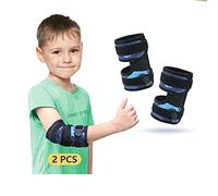 Protección antimordida para el pulgar para niños, protección contra mordeduras para niños pequeños, tratamiento de mordeduras para niños, codos, inmovilizador, 2 unidades, color azul