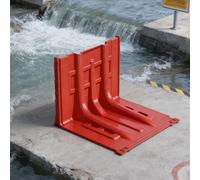 Protección contra inundaciones, Barrera contra inundaciones roja ABS en forma de L 70x68x53cm reutilizable for área común del sótano garaje(50-pcs)