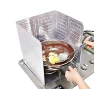 Protección contra salpicaduras de sartén - Escudo de cocina de aluminio 84x32,5 cm | Cubierta protectora contra salpicaduras plegable de 3 lados, antiaceite, para sartén, estufa, cocina casera