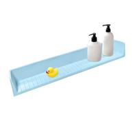 Protección contra salpicaduras para la bañera, bandeja y escudo de juguetes de silicona, protección contra salpicaduras para el borde de la bañera, para baño de esquina, ducha, lavabo, mostrador y