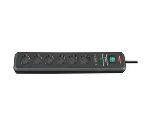 Protección contra sobretensiones Brennenstuhl Secure-Tec 19.500A Toma de corriente múltiple [6 vías, antracita, 2 m]