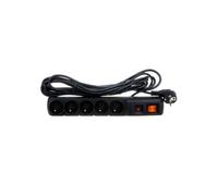 Regleta de enchufes ACAR F5 5M BLACK: enchufes de protección: 5 230VAC 10A ne...