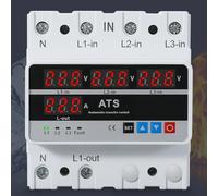Protección contra sobretensiones de 3 fases, 220 V, pantalla LCD, DIN (100 | Pantalla LCD en tiempo real, desconexión automática en caso de peligro, reencendido independiente, ignífugo