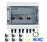 Protección Contra Sobretensiones Fotovoltaica, 3 Entradas Y 3 Salidas Disyuntor DC Disyuntor Protección Contra Rayos 3 Cuerdas 1000V Cc 25A 20-40KA Caja Conexión Generador Caja ConexióN Solar IP65