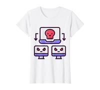 Protección de Botnet Protector - Pregúntame sobre Botnets Camiseta gráfica económica, Mujer, Blanco, L