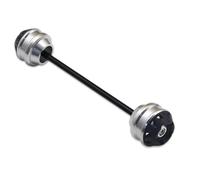 protección de caída Para FZ6N Para FZ6 2004 2005 2006 2007 2008 2009 2010 2011 2012 2013 2014 2015 Protector De Tapa Deslizante Horquilla Eje Rueda Delantera Trasera Motocicleta(Silver,Rear)