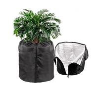 Protección de cubiertas de invierno for macetas, chaqueta contra heladas en macetas for árboles frutales con cremallera for árboles de invierno, plantas en macetas, arbustos(Black,45-70CM)