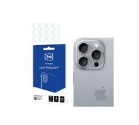 Protección de objetivo - 3mk - iPhone 16 Pro - Cristal templado - 4 piezas - Resistente a los arañazos