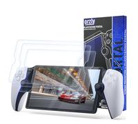 Protección de pantalla de vidrio templado Orzly para accesorios portátiles para el control remoto PlayStation Portal (paquete de 4) - Edición de por vida en vidrio templado
