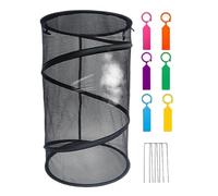 Protección de plantas contra gatos para interior - protección redonda reutilizable plegable transpirable para jardín con barras de sujeción - protección de jardín para plantas - para invierno heladas