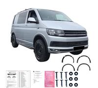 Protección de rueda Radlaufschutz Radlaufleisten compatible con VW VOLKSWAGEN Transporter T6 2015 a 2019, 8 piezas con ABE TÜV