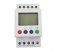 Protección de voltaje trifásica para relé para CA 380 V con sobrevoltaje, bajo voltaje, pérdida de fase y protección de desequilibrio, pantalla LCD, carcasa de plástico de 80 x 60 x 50 mm